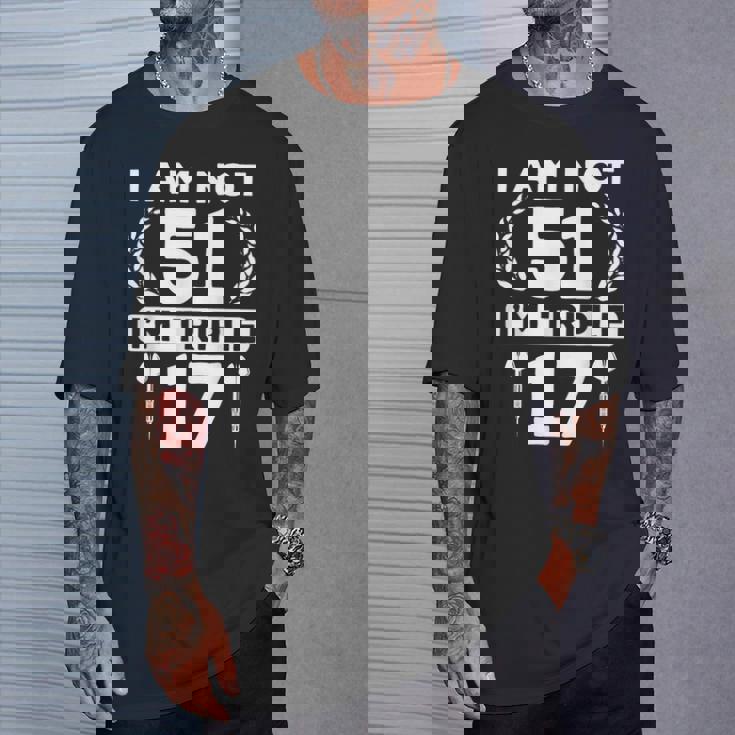 51歳の誕生日 ダーツプレイヤー おもしろダーツ Tシャツ 彼への贈り物