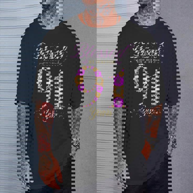 91歳の91歳の誕生日bデーパーティー 神に祝福されて Tシャツ 彼への贈り物