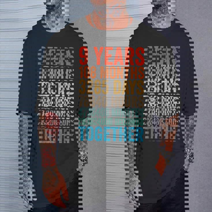 9年目の記念日 彼 彼女 カップル 9回目の結婚 Tシャツ 彼への贈り物