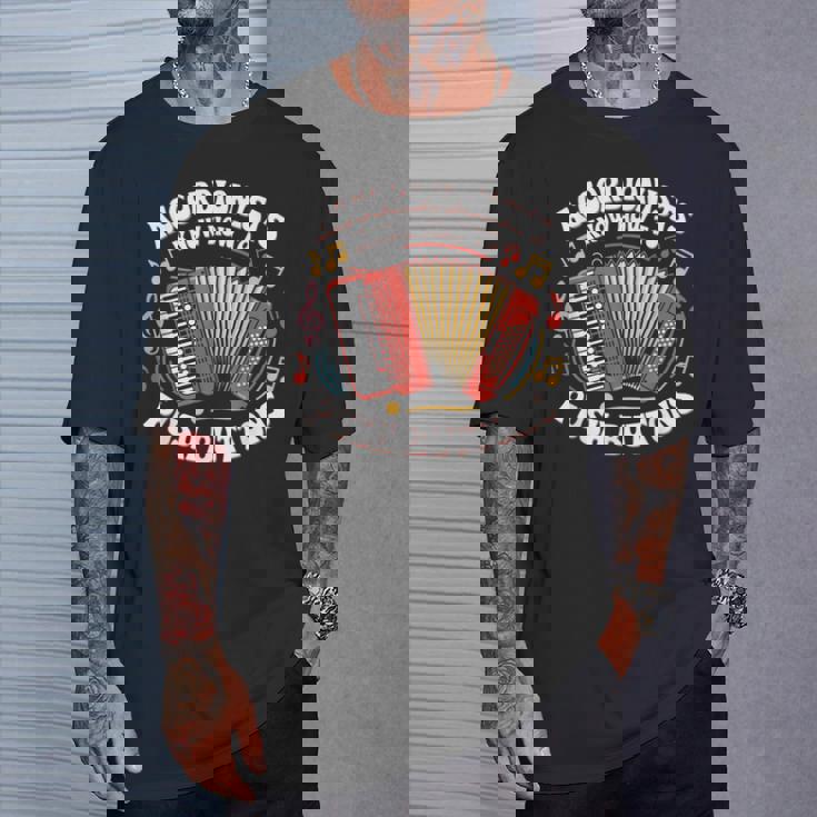 Accordionists Know How To Push Buttons 面白い レトロ アコーディオン Tシャツ 彼への贈り物