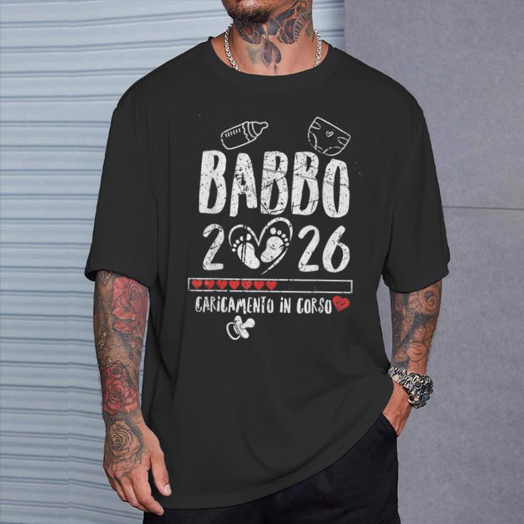 Babbo 2026 Loading Annuncio Gravidanza Uomo Futuro Papà Maglietta Regalos para él