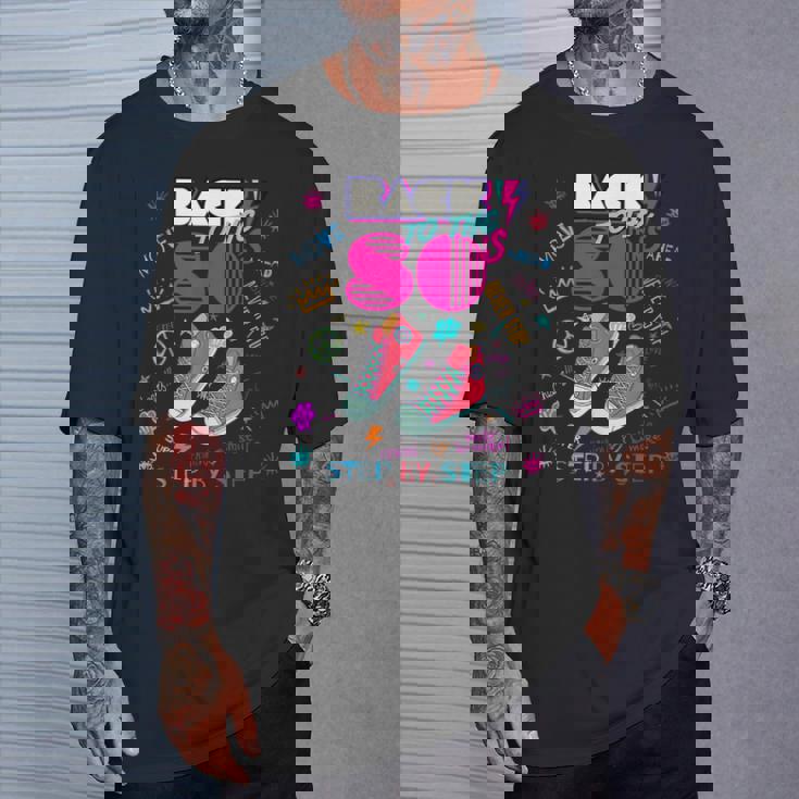 Back To 80'S ヴィンテージレトロi Love 80年代グラフィックデザイン Tシャツ 彼への贈り物