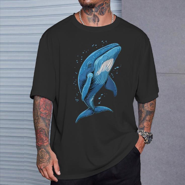 Baleine Bleue Baleines Chant Des Baleines Plongeur Baleine T-Shirt Cadeaux pour lui