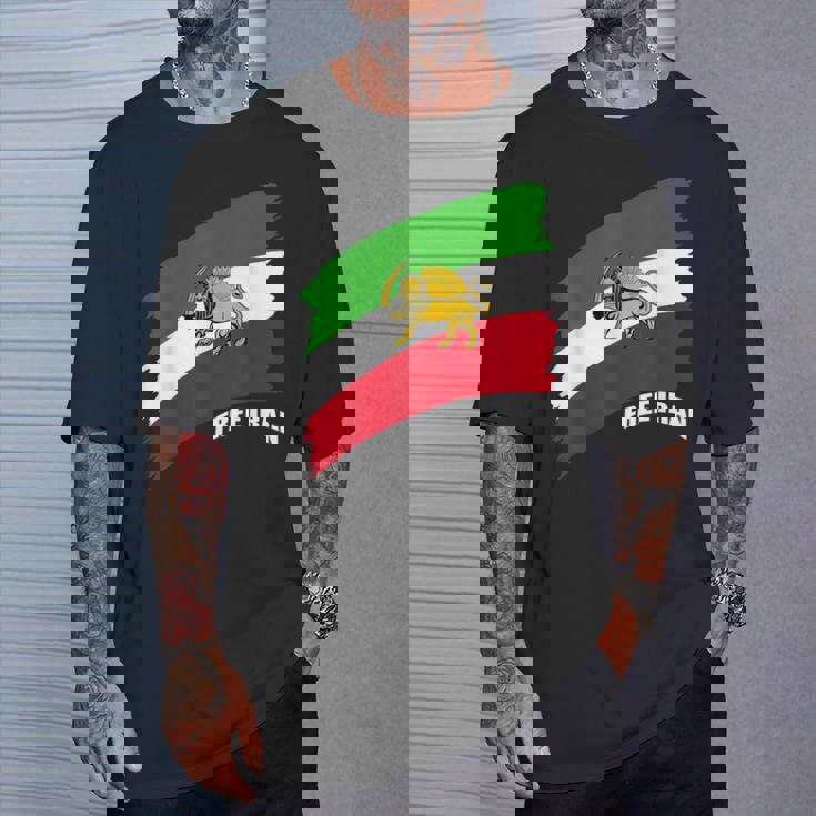 Bandera De Irán Con De León Camiseta unisex Regalos para él
