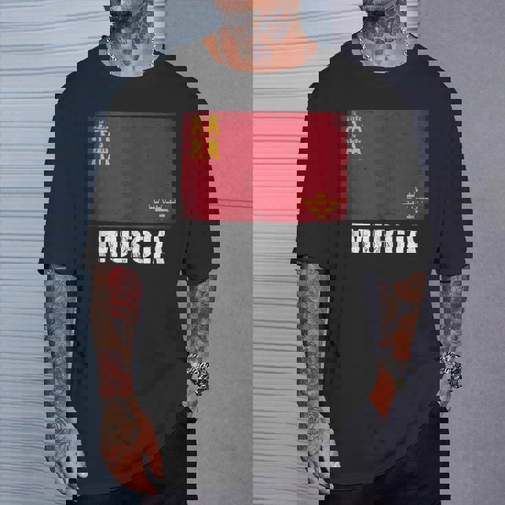 Bandera Región De Murcia In Mangas Camiseta unisex Regalos para él