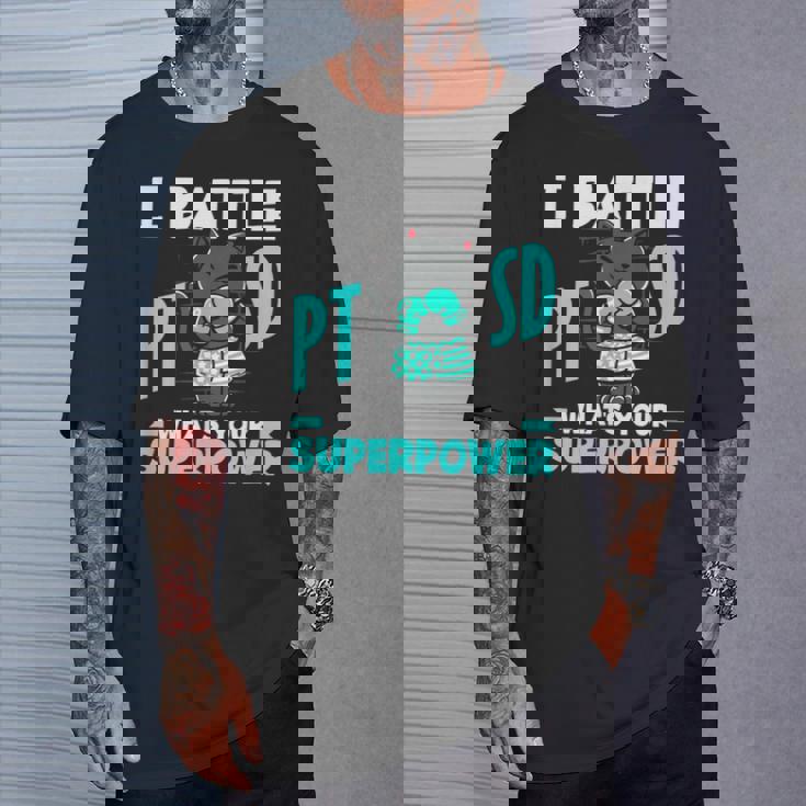 I Battle Ptsd What's Youruperpower Ptsd認識 Tシャツ 彼への贈り物