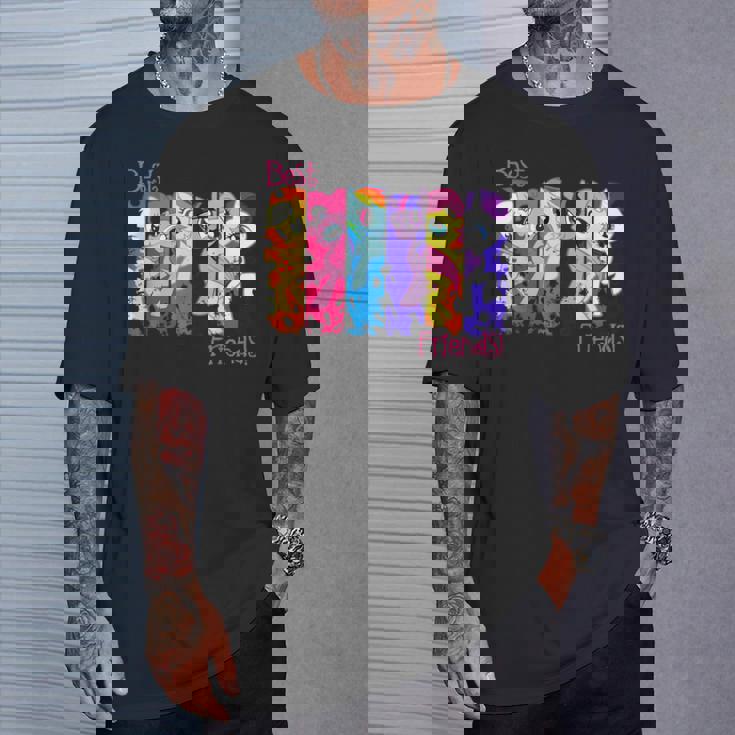 Best Friend レトロレインボーダッシュフラッターシャイレアリティ Tシャツ 彼への贈り物