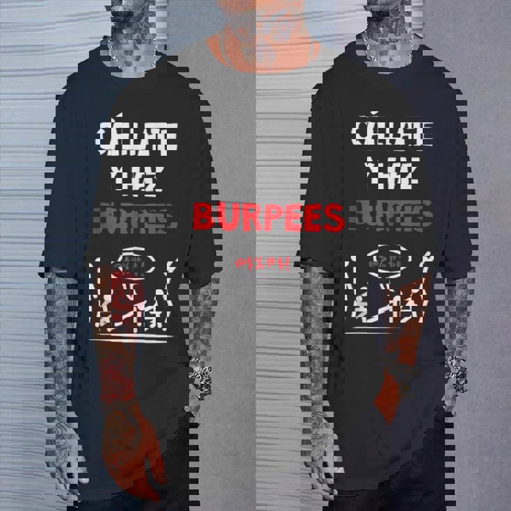Cállate Y Burpees Diseño Divertido Para Crossfit Y Gimnasio In Mangas Camiseta unisex Regalos para él
