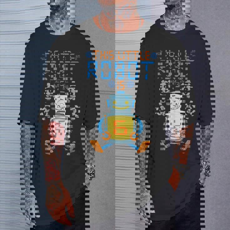 Camisa De Cumpleaños De Robot Para Niño 6º Robot Fiesta De Cumpleaños Camiseta unisex Regalos para él