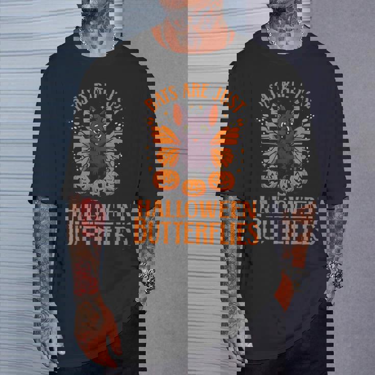 Creepy Cute Bat Halloween Butterfly With Pumpkins Fall T-Shirt Gifts for Him Creepy Cute Bat Halloween Butterfly With Pumpkins Fall T-Shirt Gifts for Him