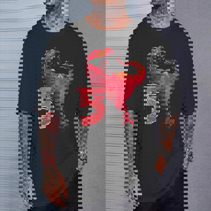 De 5º Cumpleaños DinoRex 5 Años Dinosaurio Camiseta unisex Regalos para él