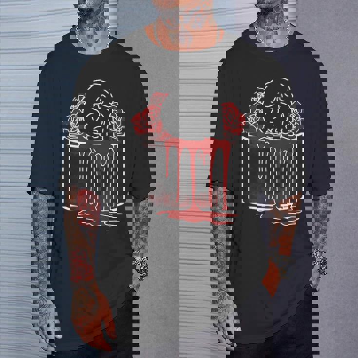 Deathcake バースデーケーキテーマ ケーキローズ ハロウィン Tシャツ 彼への贈り物