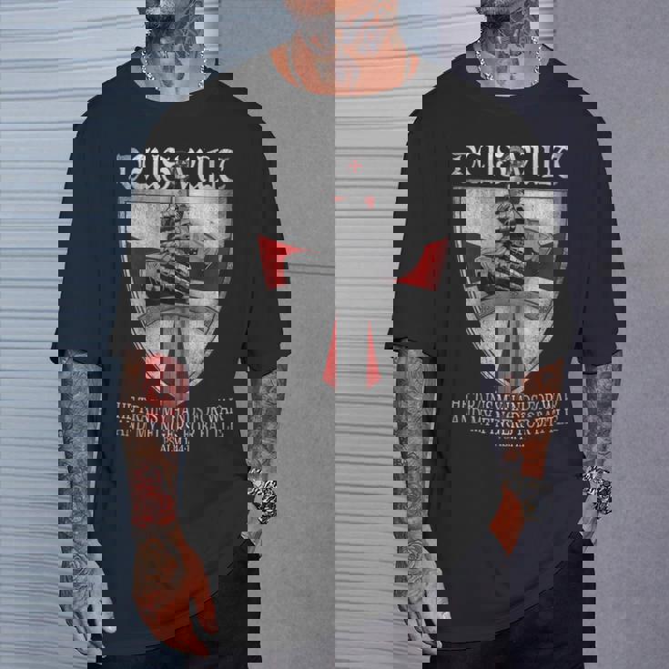 Deusult He Trains My Hands For War Templar Knights Tシャツ 彼への贈り物