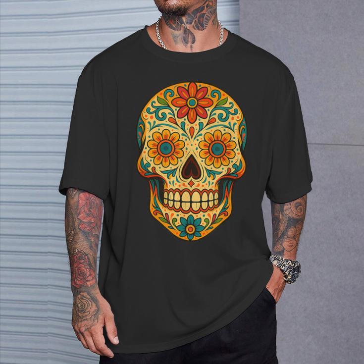 Dia De Los Muertos Crâne Enucre T-Shirt Cadeaux pour lui