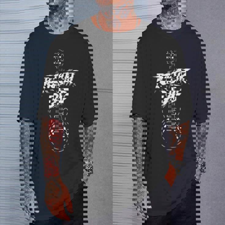 Diseño De Guitarra Rockstar Dad Camiseta unisex Regalos para él