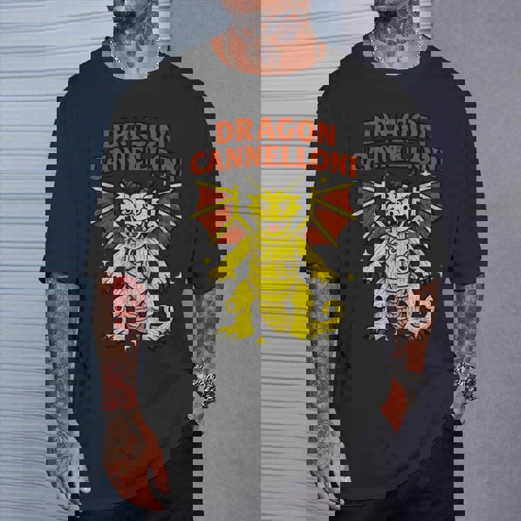 Dragon Cannelloni 面白いイタリアンブレインロットパスタスラングミーム Tシャツ 彼への贈り物