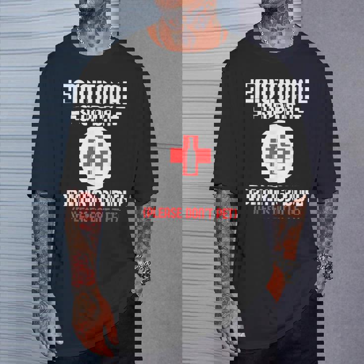 Emotionalupport Drinking Buddy Adultarcastic Humor Tシャツ 彼への贈り物