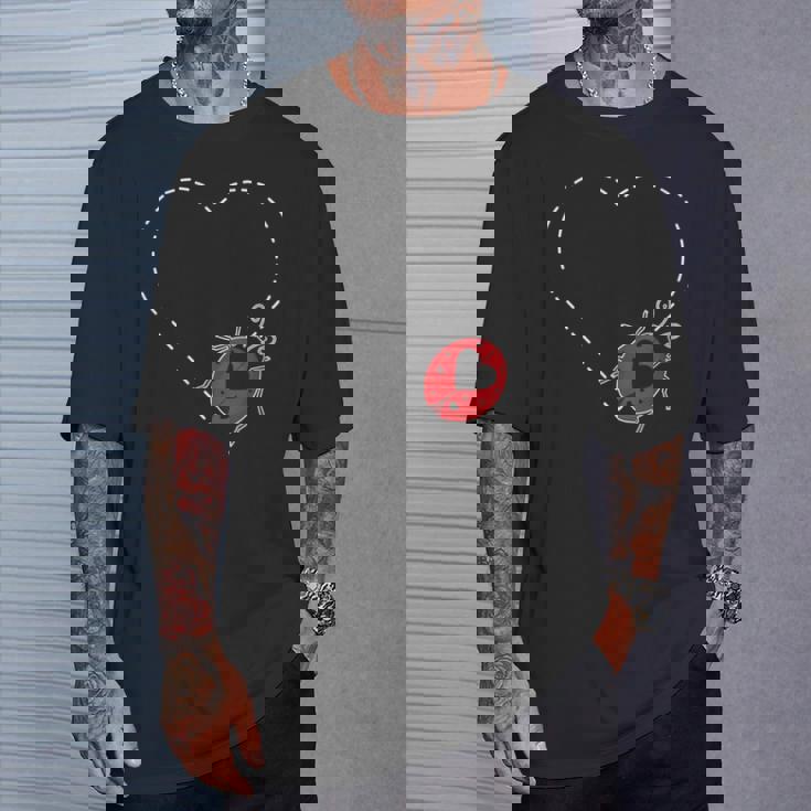 Escarabajos Corazón De Mariquita Insectos Cuello Camiseta unisex Regalos para él