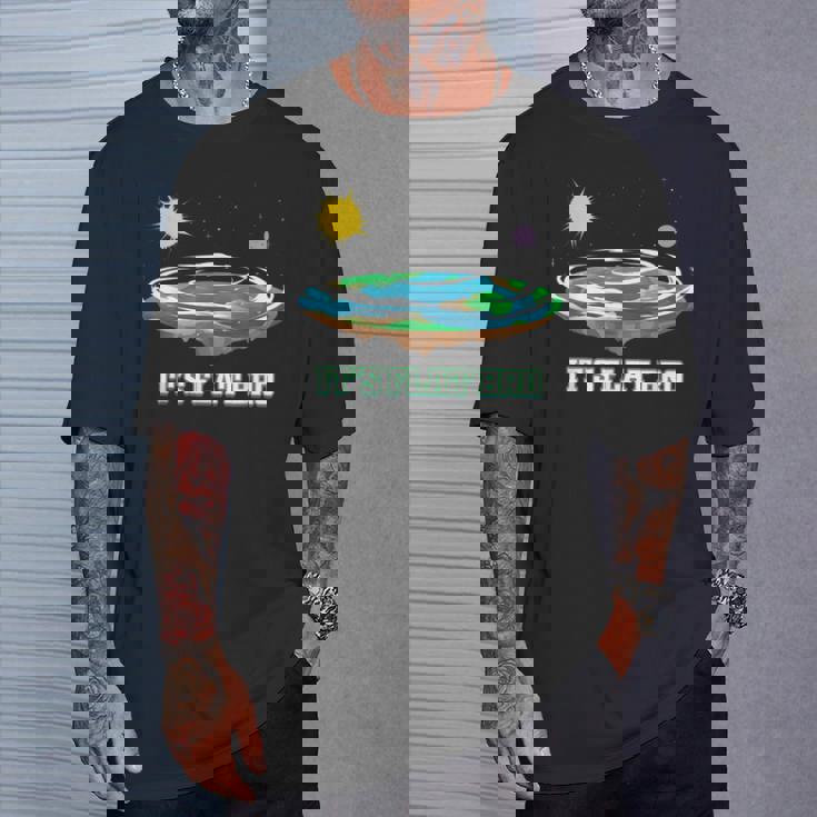 Flat Earth It's Flat Bro Conspiracy フラットアース Tシャツ 彼への贈り物