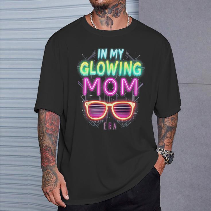 In My Glowing Mom Era Groovy Colorful Bright T-Shirt Gifts for Him