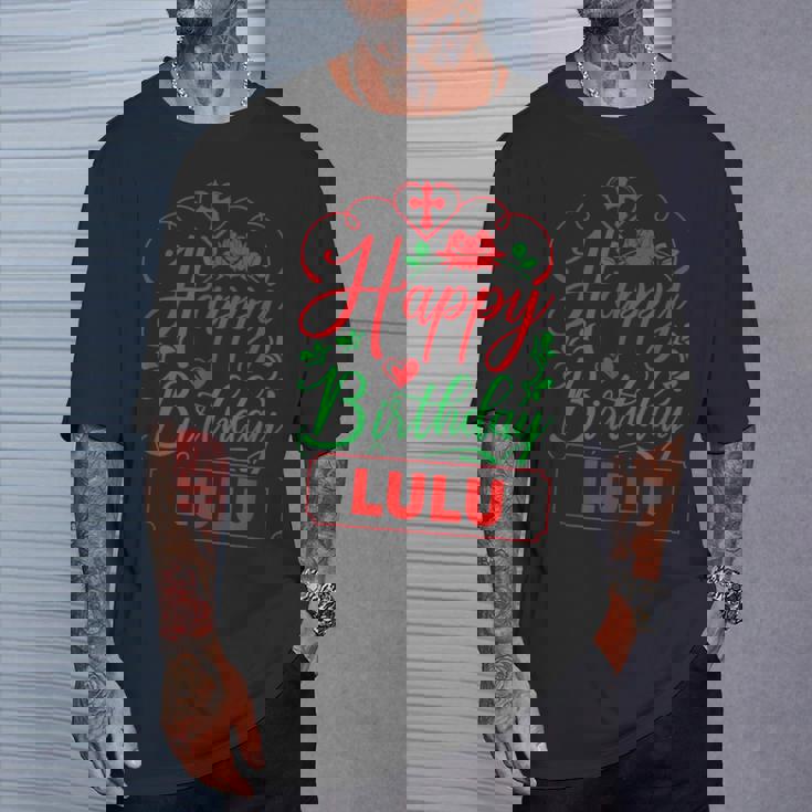 Happy Birthday Lulu かわいいクリスマスルル Tシャツ 彼への贈り物