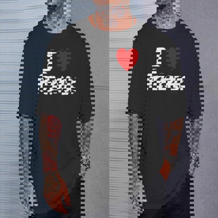 I Heart 愛 Pekpek フィリピンタガログ語 フィリピン フィリピン人 長袖tシャツ Tシャツ 彼への贈り物