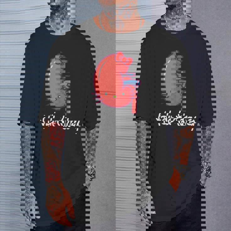 Hello Kidney おもしろ お医者さんへの感謝を示す Tシャツ 彼への贈り物