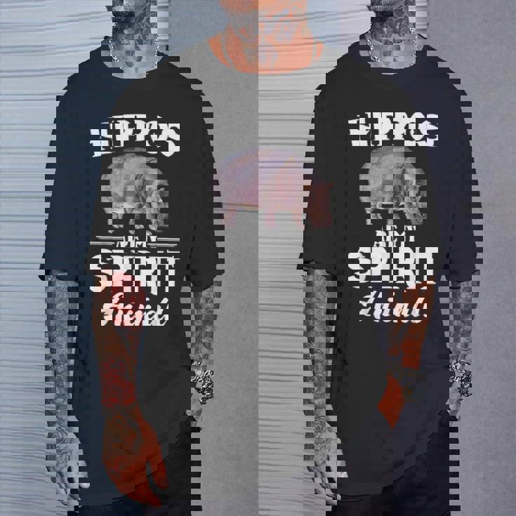 Hippos Are Mypirit アニマルシャツ – Hippos Lover Tシャツ 彼への贈り物