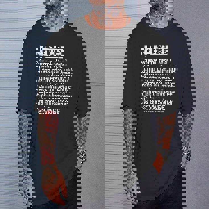 Humour Cadeau Personnalisé Prénom Nadege Définition T-Shirt Cadeaux pour lui