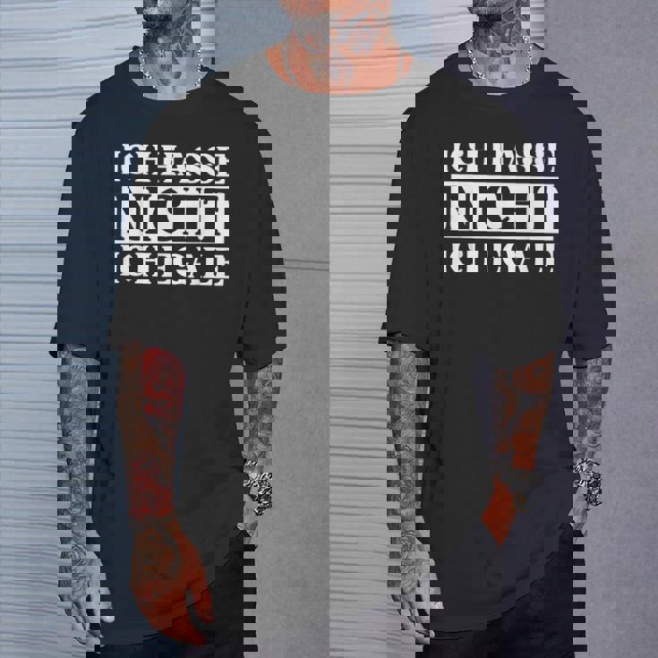 Ich Hasse Nicht Ich Egale ドイツ語のジョーク Tシャツ 彼への贈り物