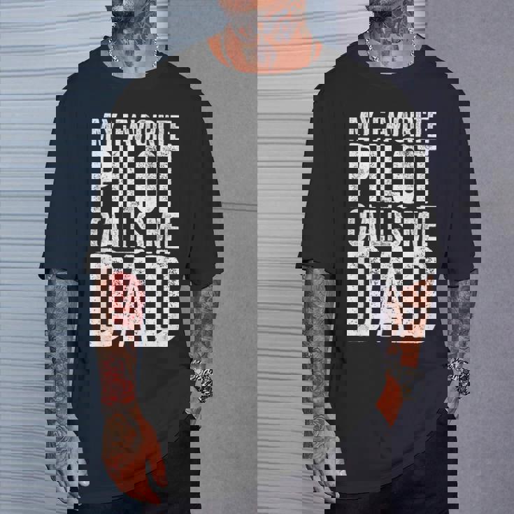 Il Mio Pilota Preferito Mi Chiama Papà Maglietta Regalos para él