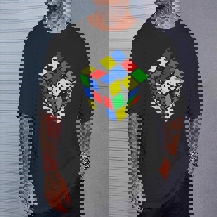 Impossible Rubik Rubix キューブポケット レトロ ゲームボーイ Tシャツ 彼への贈り物