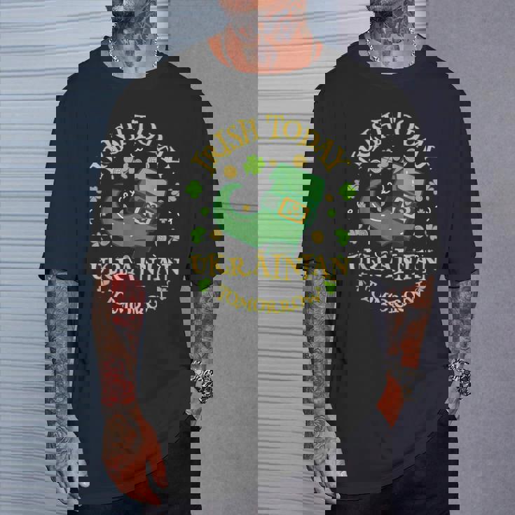 Irish Today ウクライナ Tomorrowt Patrick's Day Tシャツ 彼への贈り物