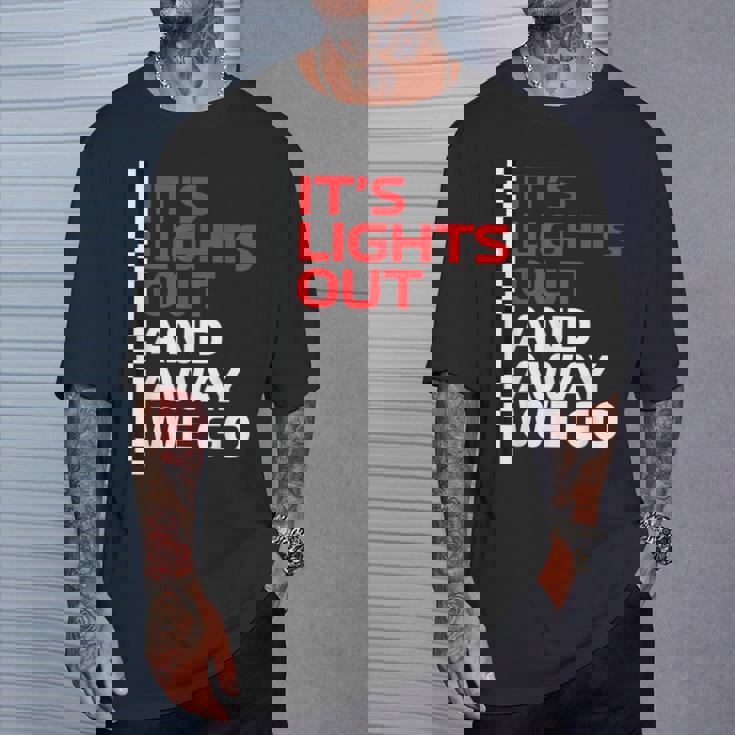 It's Lights Out And Away We Go Race Weekモータースポーツレーシング Tシャツ 彼への贈り物