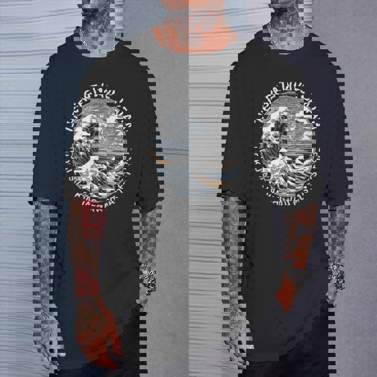 Japan Great Waveoff 神奈川 北斎 日本土産 Tシャツ 彼への贈り物