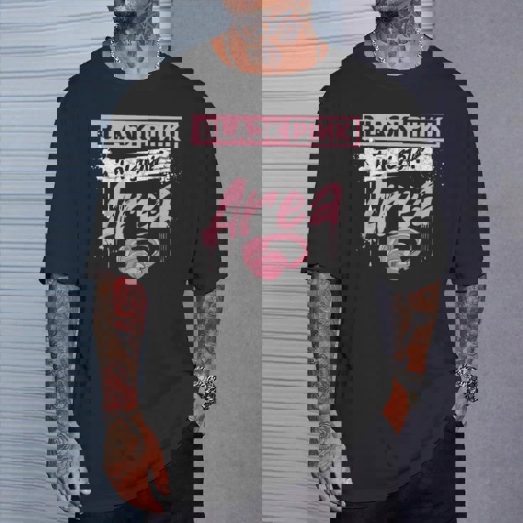 K-Pop 韓国ポップファッション ブラック ピンク 韓国 K-Pop好き向け Tシャツ 彼への贈り物