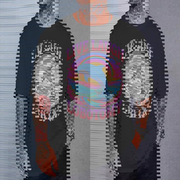 Live Laugh Lobotomy Dolphin Groovy Tシャツ 彼への贈り物