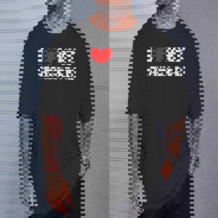 I Love My Mitsuki 私は私のミツキが大好きで、私は私のミツキが大好きです Tシャツ 彼への贈り物