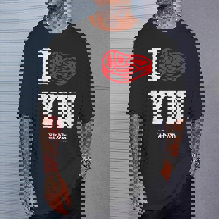 I Love Yakiniku Bbq 日本バーベキュー グルメ ユーモア ガールズ 大 Tシャツ 彼への贈り物