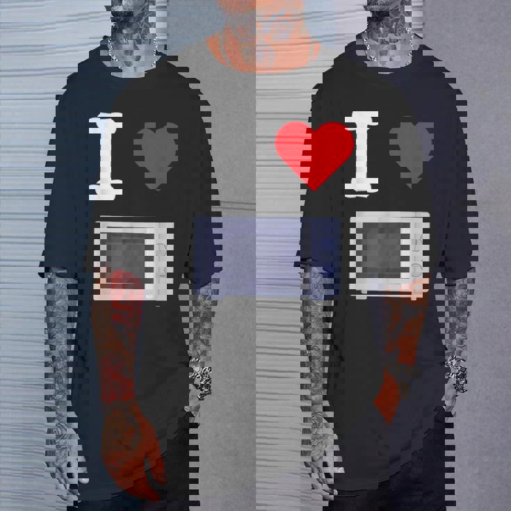 I Love 電子レンジ オーブン 料理 暖房 食品 キッチン 家電 Tシャツ 彼への贈り物