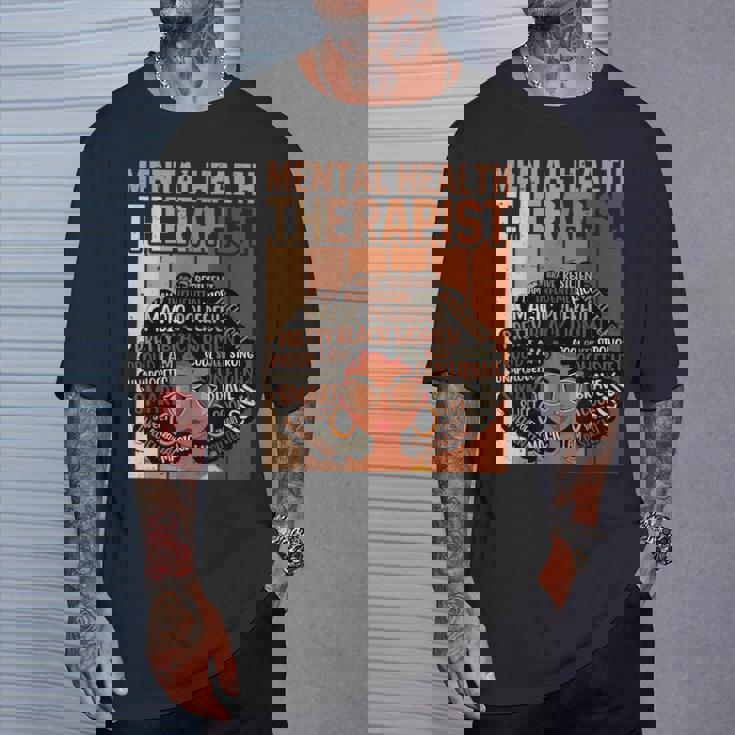 Mental Health Therapist Afro Black History Month T-Shirt Gifts for Him Mental Health Therapist Afro Black History Month T-Shirt Gifts for Him