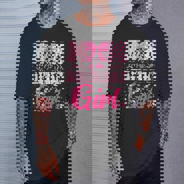 Mom Of The Birthday Girl Family Pink Bow Family Party T-Shirt Gifts for Him Mom Of The Birthday Girl Family Pink Bow Family Party T-Shirt Gifts for Him