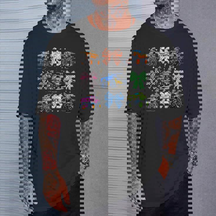 Monster Truck 4 Wheeler Offroad Girl Coquette Bow Pink Mom T-Shirt Gifts for Him