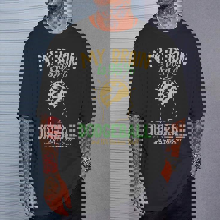 My Brain Is 95 ドッジボール プリズンボール チームゲーム ドッジボール Tシャツ 彼への贈り物