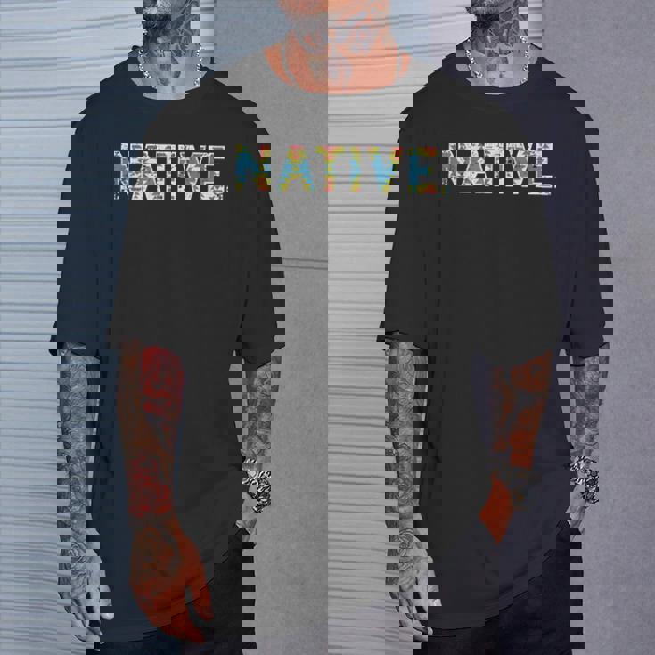 Native America ネイティブアメリカン 先住民 アンティーク調 Tシャツ 彼への贈り物