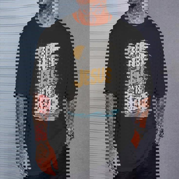 All I Need Jesus And The Beach Christian T-Shirt Gifts for Him