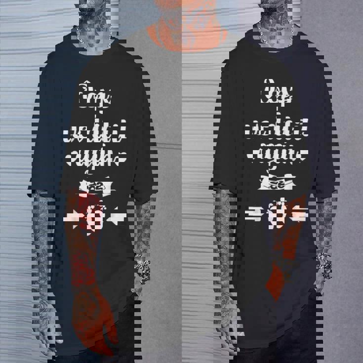 Oops We Did It Again 2026 Mom Dad Baby Announcement T-Shirt Gifts for Him