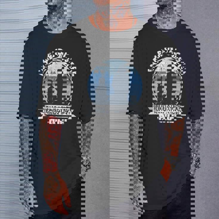 Papà E Figlia Che Pescano Insieme Papà E Figlia Che Pescano Maglietta Regalos para él