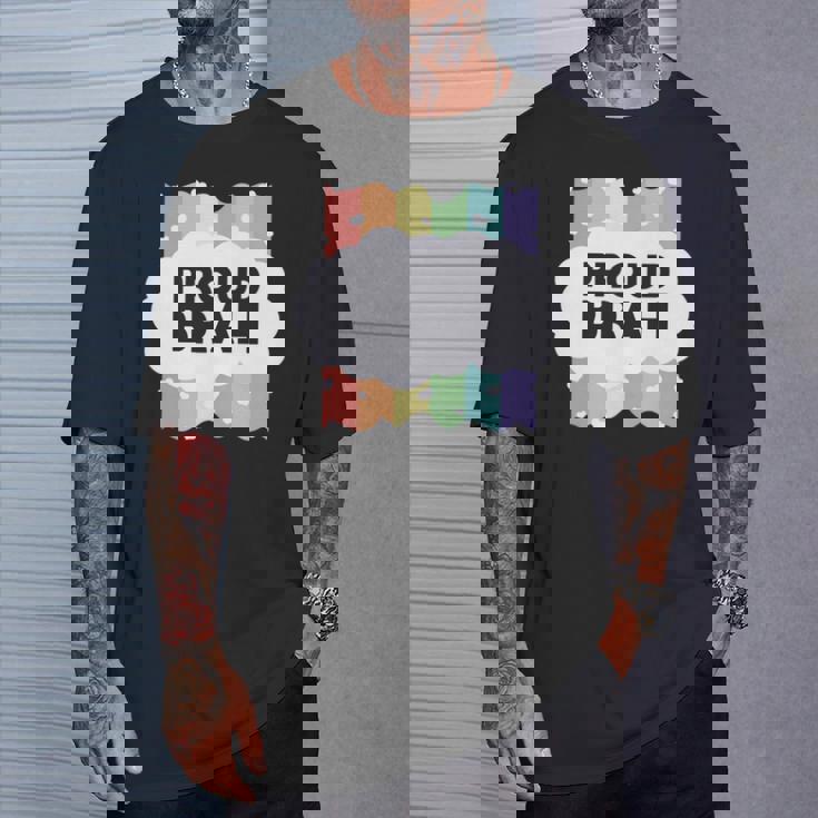 Proud Brah ゲイプライドフラッグ ジェンダー平等 パステルブラ 長袖tシャツ Tシャツ 彼への贈り物