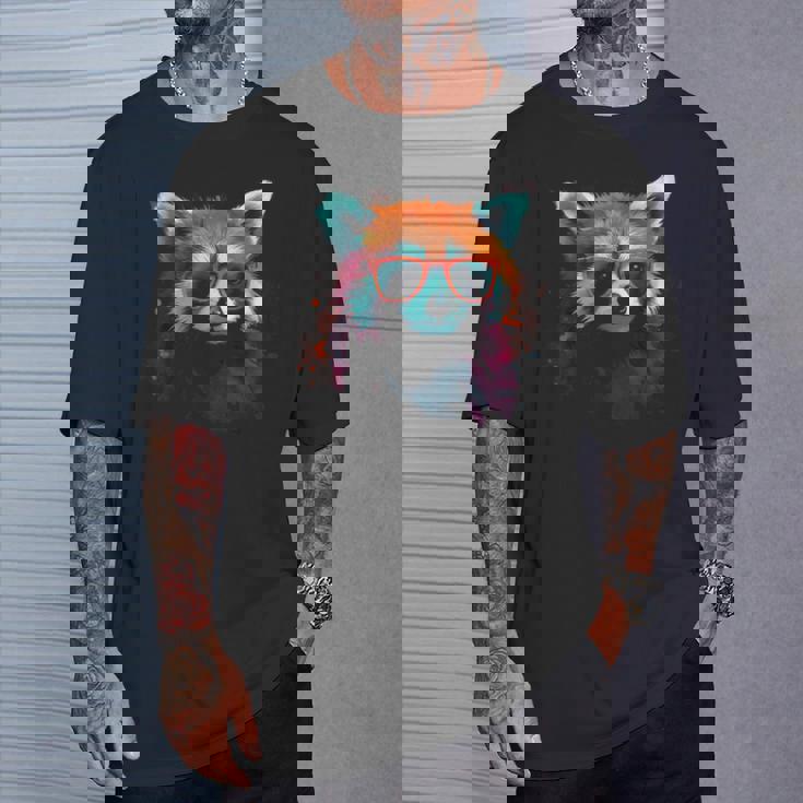 Red Panda サングラスアートワーク Tシャツ 彼への贈り物